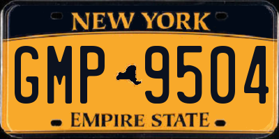 NY license plate GMP9504