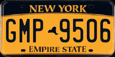 NY license plate GMP9506