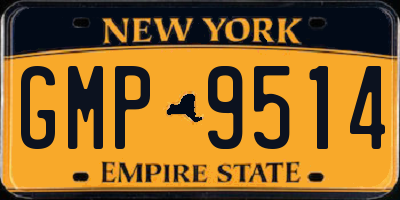 NY license plate GMP9514