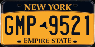 NY license plate GMP9521