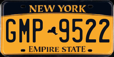 NY license plate GMP9522