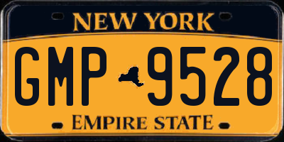 NY license plate GMP9528