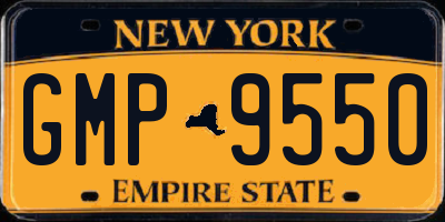 NY license plate GMP9550