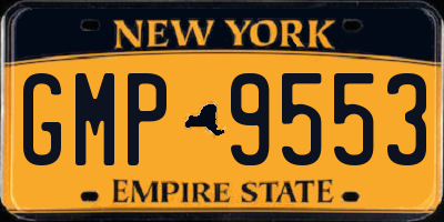 NY license plate GMP9553