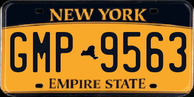 NY license plate GMP9563