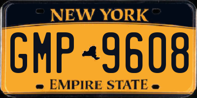 NY license plate GMP9608