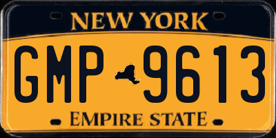 NY license plate GMP9613