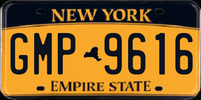 NY license plate GMP9616