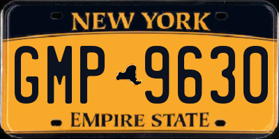 NY license plate GMP9630