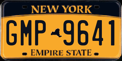 NY license plate GMP9641
