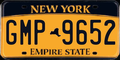 NY license plate GMP9652