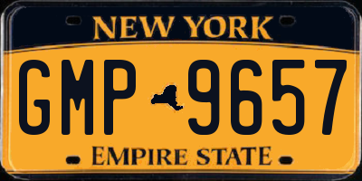 NY license plate GMP9657