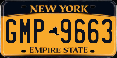 NY license plate GMP9663