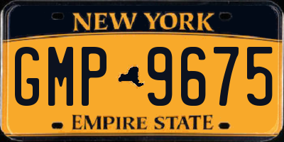 NY license plate GMP9675