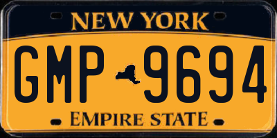 NY license plate GMP9694