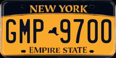 NY license plate GMP9700