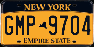 NY license plate GMP9704