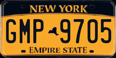 NY license plate GMP9705