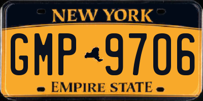 NY license plate GMP9706