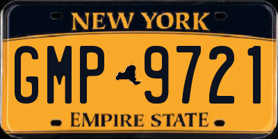 NY license plate GMP9721