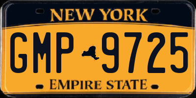 NY license plate GMP9725
