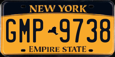 NY license plate GMP9738