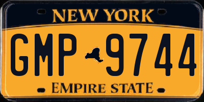 NY license plate GMP9744