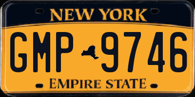 NY license plate GMP9746