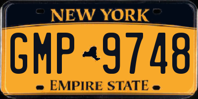 NY license plate GMP9748