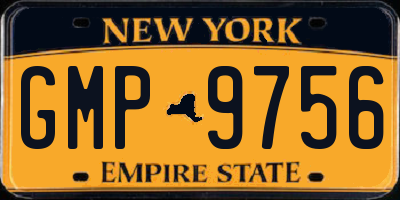NY license plate GMP9756