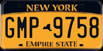 NY license plate GMP9758