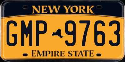 NY license plate GMP9763