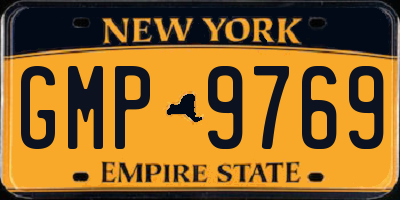 NY license plate GMP9769