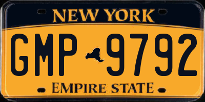 NY license plate GMP9792