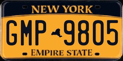 NY license plate GMP9805