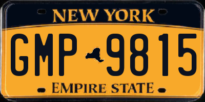 NY license plate GMP9815