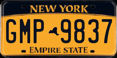 NY license plate GMP9837