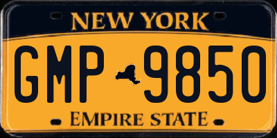 NY license plate GMP9850