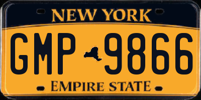 NY license plate GMP9866