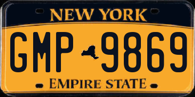 NY license plate GMP9869