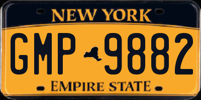 NY license plate GMP9882