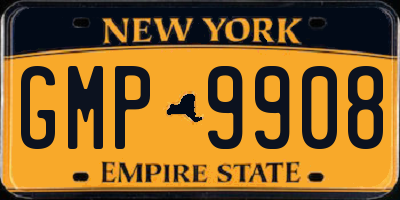 NY license plate GMP9908