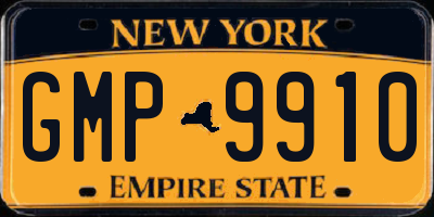 NY license plate GMP9910