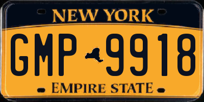 NY license plate GMP9918