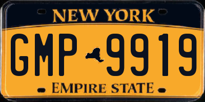 NY license plate GMP9919