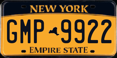NY license plate GMP9922