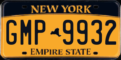 NY license plate GMP9932