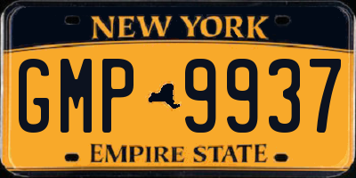 NY license plate GMP9937