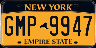 NY license plate GMP9947