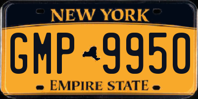 NY license plate GMP9950